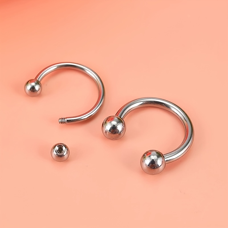 Horseshoe Circular Barbell Devil Rings for Men and Women
